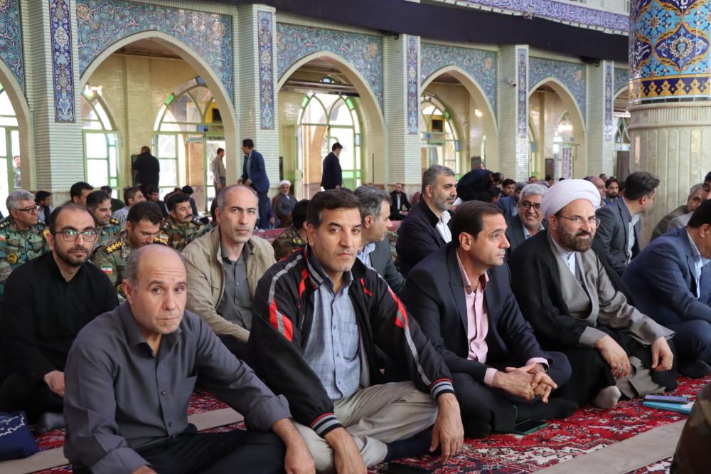 حضور دانشگاهیان مراغه در آیین یادبود شهدای جبهه مقاومت